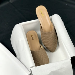 Yellow Bianca - Sandal Wanita Hak 3 CM Rajut Premium - HK 02
