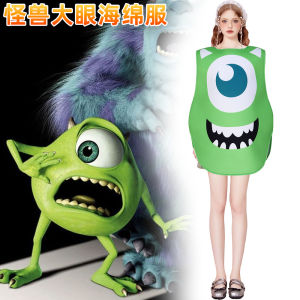 Amazons new Halloween big-eyed monster costume sponge parent-child funny costume stage party play cos costume gifts