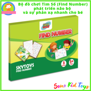 TẶNG KÈM 2 BÚT DẠ Đồ chơi Tìm Số (Find Number) tăng khả năng ghi nhớ và phản xạ nhanh cho bé
