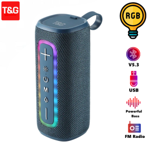 T&G TG-428 LED Colorful Lights Portable Bluetooth V5.3 Speaker with Holder Multi Function