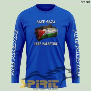 Kaos Free Palestine Baju Save Palestina Atasan Save Gaza Katun Combed 24s Premium Lengan Panjang