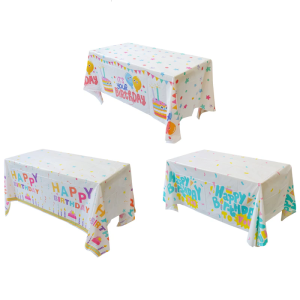 Extra Long Waterproofs Birthday Party Table Cover Disposable Party Decoration Tablecloth For Special Event