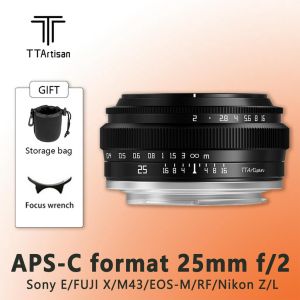 TTArtisan 25mm F2 Camera Lens For Sony E Mount A6400 Fujifilm XA XT4 XT30 Panasonic Olympus M43 Nikon Z30 Z50