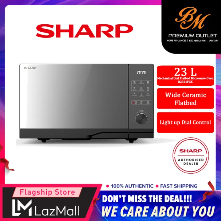 Microwave Sharp R223 SHARP R2321FGK 23L MECHANICAL DIAL FLATBED MICROWAVE OVEN | Lazada Malaysia