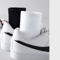 5/10pairs Socks Mid-length Solid color Sports White and black Deodorant Sweat-wicking. 