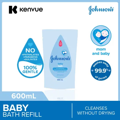 Johnsons Baby Regular Soap Free Bath Refill Cleanses Without Drying 600ml