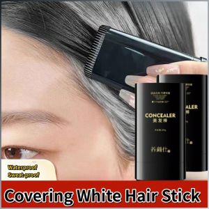 Hair Dye Botanical Extracts Hair Coloring Stick Sweatproof Cover Gray Hair Colorfast Waterproof