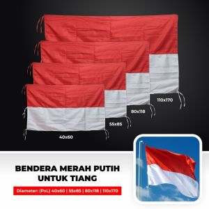 BENDERA MERAH PUTIH - Bendera Tempel | Bendera Renteng | Umbul-umbul