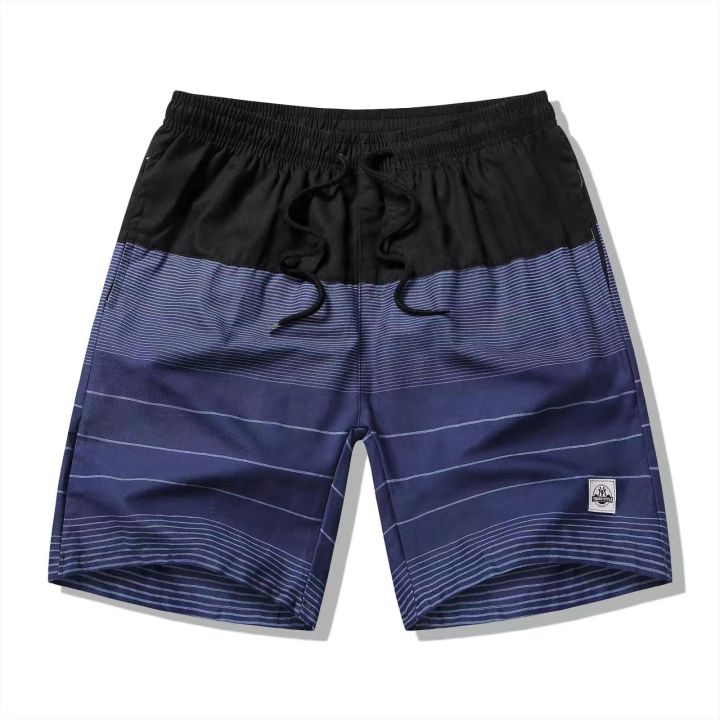 8057#Men's trendy casual color shorts printed hello packet Lazada