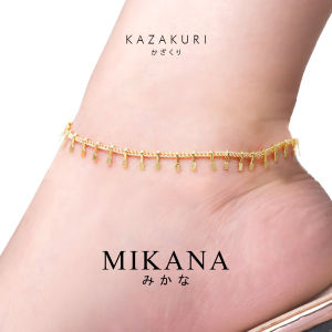 Mikana Kazakuri Gold Plated Drop Anklet for women beach angklet anclet foot chain gift for her