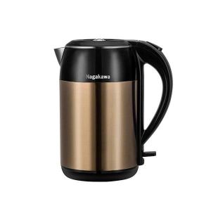Ấm Siêu Tốc Inox NAGAKAWA NAG0315 1.8L 1800W | Màu Đen | Inox 304 | Tự Ngắt Khi Sôi | BH 12 Tháng