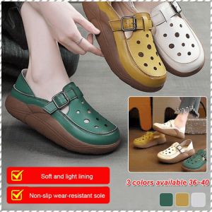 Cavernous Shoes Uniqueness Vintage Summer Sandals Wearable Wear-resistant and Non-slip Increase