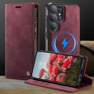 for Samsung Galaxy S26/S25/S24 Ultra S26/S25/S24 Plus Case PU Leather Wallet Case with RFID Blocking Card Holder Magnetic Flip Fold Shockproof Durable Protective Phone Case for Galaxy S26(Black)