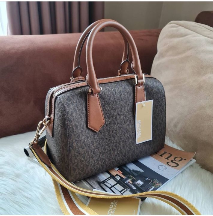 Michael Kors Small Hayes Duffle Crossbody Bag Brown Lazada PH