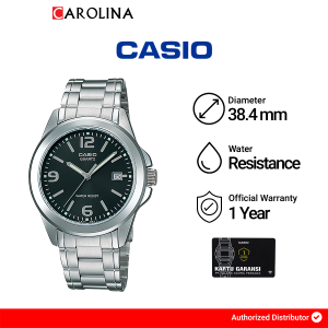 Jam Tangan Pria Casio MTP-1215A-1A Black Dial Stainless Steel Band
