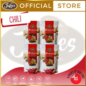 JA Lees Farms Mushroom Chicharon 150g Pack of 4 (Chili) Snack Food/Grocery Package