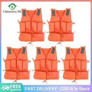 5 PCS Adult Life Vest W/Whistle Boats Fishing Vest Swimming Drifting Vest for Boating Swimming Watersports