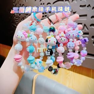 Rantai Tali Telefon min Beads Cartoon Phone Strap Charm Cute Lanyard Charm Melody Kitty Pompompurin