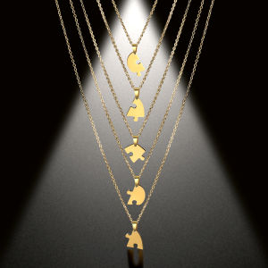 SKYRIM Men Womens Necklace 5-piece/set Combination Love Puzzle Pendant Necklace Fashion Jewelry Necklace for Friends
