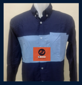 Kemeja Pria 2 Warna Kombinasi Lengan Panjang dan Pendek (Color Combi Shirt) Limited Edition