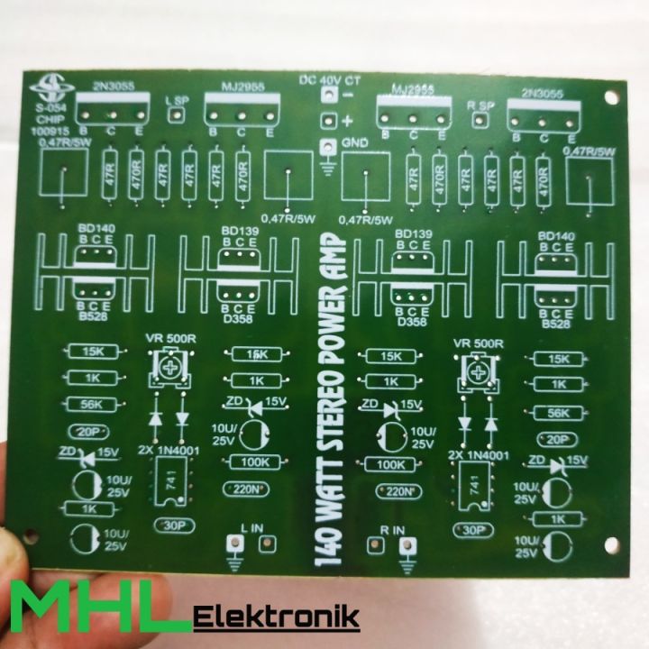 PCB Power Amplifier 140W Stereo S-054 | Lazada Indonesia