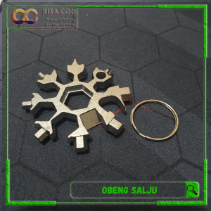 Kunci Multifungsi Snowflakes Multi Tool Pocket Wrench Saker Tool Kunci Salju 18 In 1