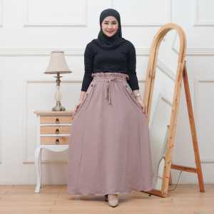 Rok payung Crinkle Premium Pinggang Karet Dan Tali Ada Sakunya Kanan kiri standar Jumbo / Skirt Crinkle Crincle Kringkel Premium / Rok Korean Style / Rok kekinian