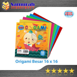 Kertas Origami Besar isi 100 Lembar Sidu / Kertas Lipat TK Besar 16x16  Origami Sinar Dunia 16 x 16