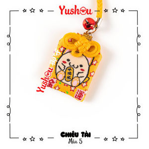Móc Khóa Yushou Tiền Tài - Mẫu 5 (Kiểu Omamori) Có sẵn