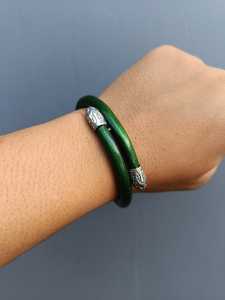 Gelang Akar Bahar Tali Arus Hijau Berkualitas Variasi Alpaka Minimalis