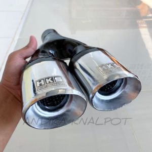 COD TERMURAH KNALPOT MOBIL RACING HKS CABANG OVAL CHROME SUARA BASS GAHAR