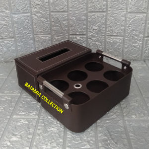 Keranjang Aqua Gelas Model Oval Isi 6 Cup + Tempat Tisu Kotak Tissue Kulit Sintetis Tempat Aqua Gelas Unik Wadah Aqua Gelas Rak Aqua Gelas Tempat Aqua Gelas Keranjang Air Mineral Tempat Aqua Gelas Cantik Wadah Tisu Kotak Tisu Vinyl Tempat Air Mineral