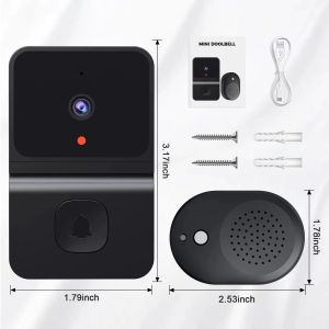 Smart Video Doorbell Wireless Security Camera Two Way Audio Mobile App Monitoring Low Power Consumption Home Security Camera