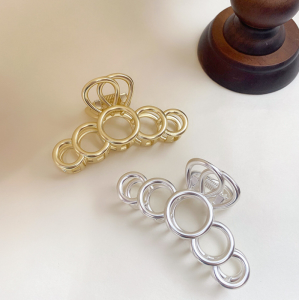 SG 8cm Korea Hollow Hair Claw for Women Half-tie Hair Headdress Simple Clip Retro Hair Clip Hair Accessories