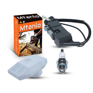 3pcs/set Ignition Coil Chinese Chainsaw Garden Parts Replacement L7T Spark Plug + Air Filter 45cc 52cc 58cc