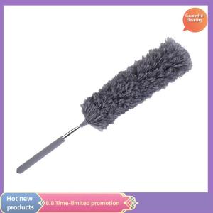 Graceful Retractable Duster Stainless Steel Long Handle Dusting Brush Car Household Cleaning Tools Microfiber Dust Brush