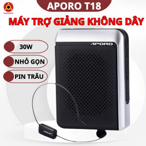 Máy Trợ Giảng Không Dây APORO T18 - Công Suất 30W Mic UHF Ổn Định Có Bluetooth Âm Thanh Sống Động