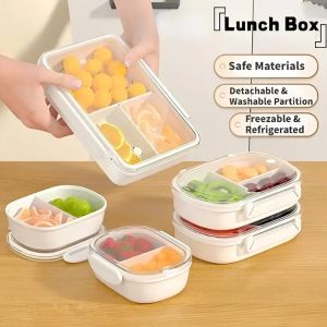 JACIRCLE Lunch Box with Removable Compartments Microwave Safe Food Storage Bento Box