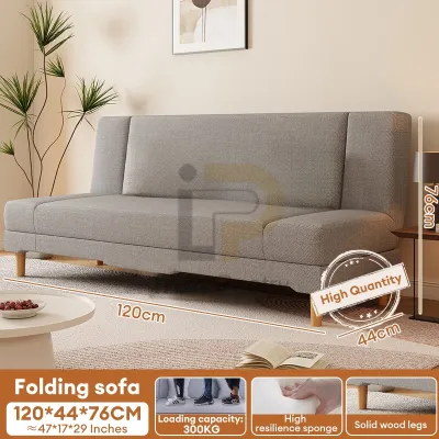 Sofa 2 in 1 Foldable Sofa Bed Dual-purpose Small Living Room Sofa For 2-4 Foldable Compression No Assembly Sofa Bed Full Sponge Roll Pack Compressed Fabric Sofa