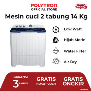 POLYTRON Mesin cuci Primadona Giant 2 tabung 14 Kg PWM 1403B