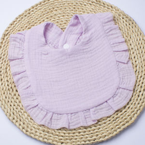 Baby Bibs With Ruffles Burping Cloth Baby Saliva Newborn Towel Ruffled ChildrenS Gauze Lace Bib