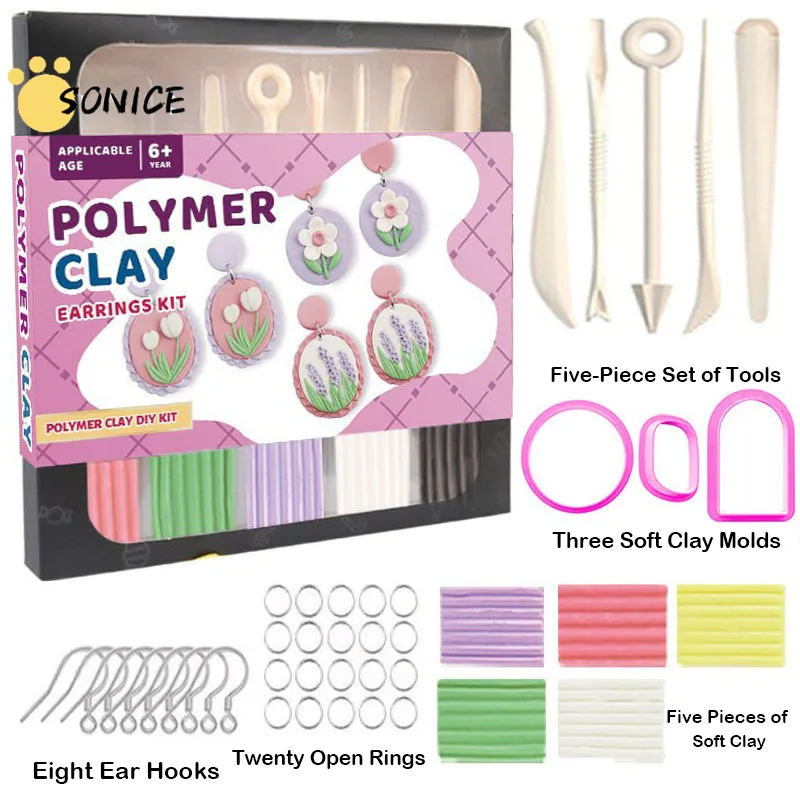 Oven Bake Polymer Clay Set Modeling Clay Kit DIY Polymer Clay