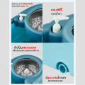 ไม้ถูพื้น ชุดถังปั่นม๊อบ ชุดไม้ม็อบSpin Mop ไม้ถูพื้นสแตนเลส+ถังปั่น ไม้ม็อบอัตโนมัติ  พร้อมไม้ถูพื้นและผ้าม๊อบ. 