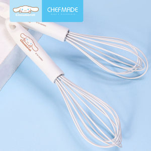 Chefmade cinnamoroll 10-inch Whisk với không tay cầm trượt không dính đánh trứng bằng thép không gỉ FDA chấp thuận cho nhà bếp nướng trộn cl5007