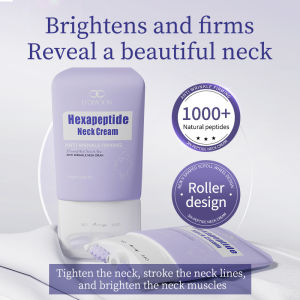 Neck Tightening Cream Peptides Anti aging 110g V-Shaped Roller Massage With roller Reduce Neck Lines Moisturize Tighten Skin Anti Aging Prevent Neck