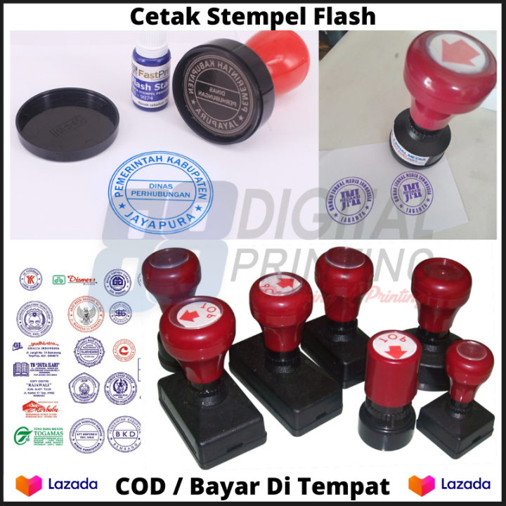 (✔️COD) Cetak Stempel Murah Custom Stempel Flash Stempel Warna / Cetak Stempel Kilat