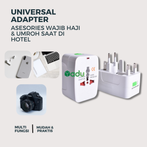 Universal Travel Adaptor All in One - Steker Colokan Listrik Putih