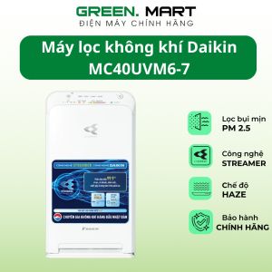 Máy lọc không khí Daikin MC40UVM6-7 | Máy lọc khí MC40UVM6 màu trắng trang nhã phù hợp phòng 31m2 | Chính hãng bảo hành 12 tháng