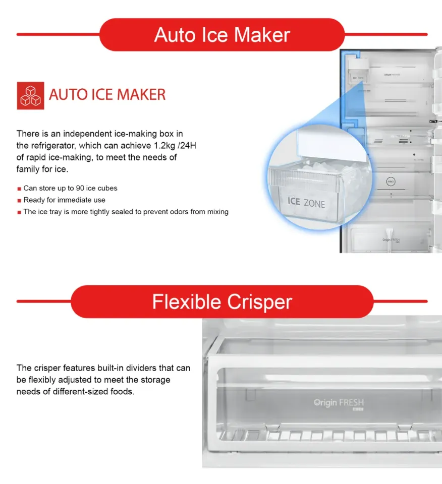 TOSHIBA GR-RT735WE-PGX 548L FRIDGE | Top Freezer | 3 Ticks