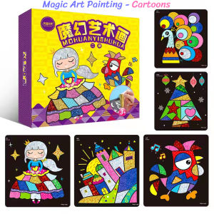 Kids Magic Art Painting Kit Creative Handcraft Painting Kit Colorful Painting Educational Toys [SG Ready Stock]